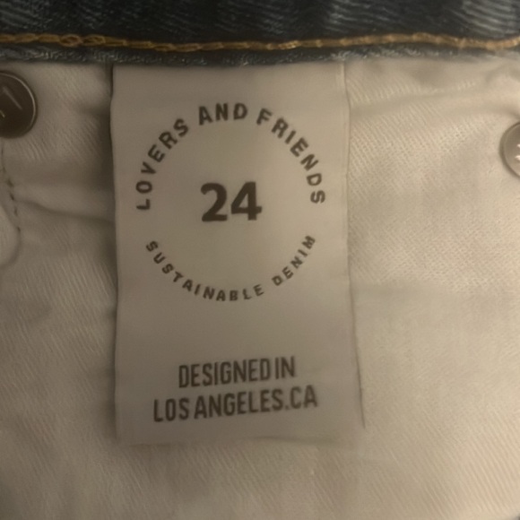 LF Lovers And Friends Jack High Rise Cut Off Zip Closure Distressed Ripped Sz 24 - Picture 5 of 6